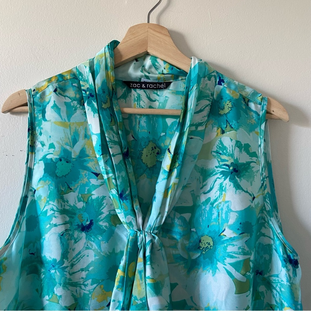 Zac & Rachel Satin Sleeveless Blouse - Picture 2 of 6